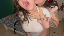 Best friends with wet tits record themselves having sex, Come in and have a great time