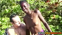 Exploited Native African Tribe Slut In OUTSIDE Interracial Safari